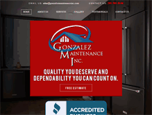Tablet Screenshot of gonzalezmaintenanceinc.com